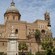 The façade of Palermo Cathedral reveals a dome, a watch tower and Arab, Gothic and neoclassical accents